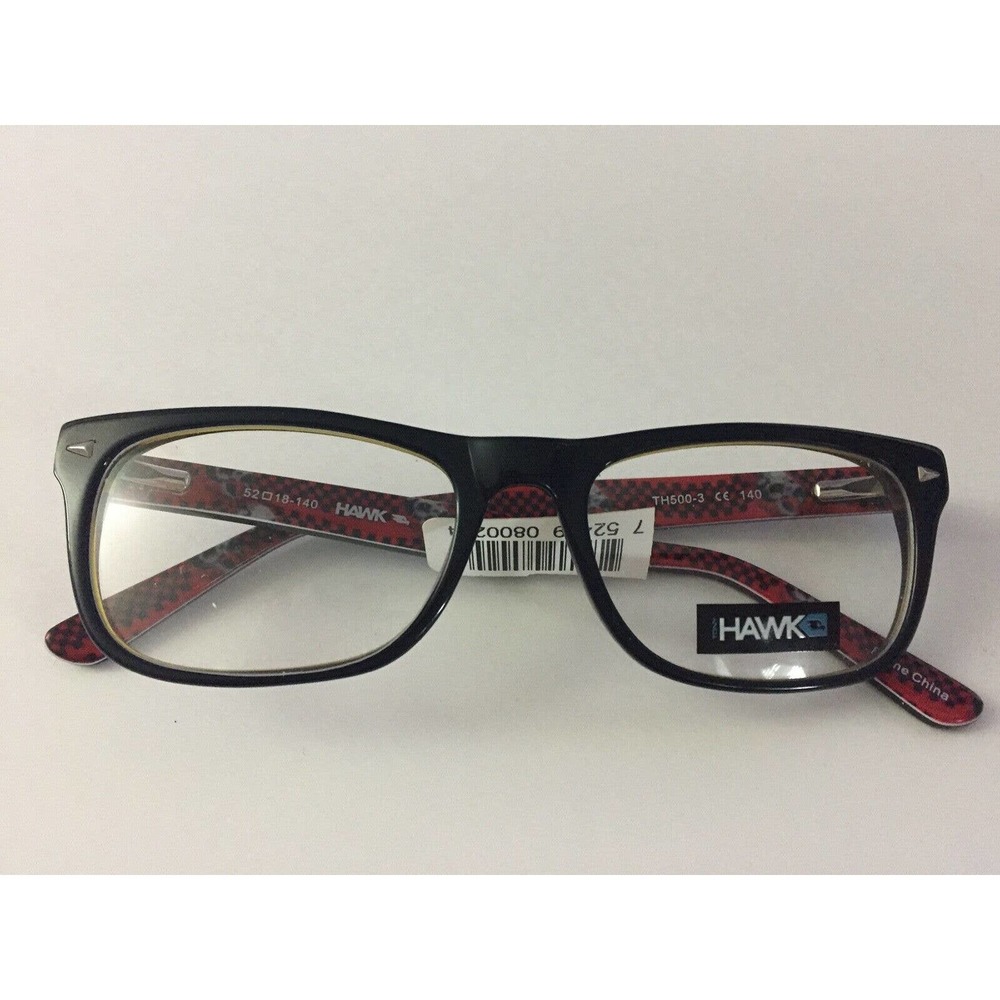 New Tony Hawk Eyeglasses Black/Red 52-18-140 Frames